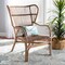 Baxton Studio Lamaria Modern Bohmenian Natural Brown Antique Rattan Armchair 219-12715-ZORO - alternate 1